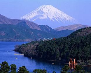 Ashino Lake and Mount Fuji Kanagawa, Japan